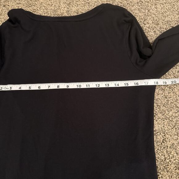 Athleta Nirvana Twist Front Top Sz MED Black Loungewear Athleisure Soft Tunic - Picture 9 of 11